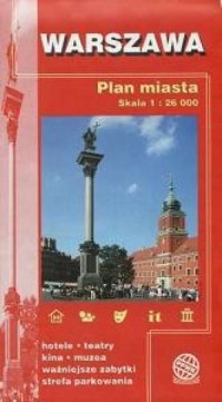 Warszawa. Plan miasta. Czerwona - okładka książki