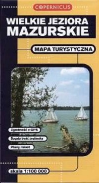 Wielkie jeziora mazurskie. Mapa - okładka książki