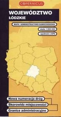 Województwo łódzkie. Mapa administracyjno-samochodowa - okładka książki