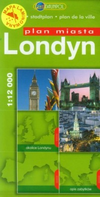 Londyn. Plan miasta (skala 1:12 - okładka książki