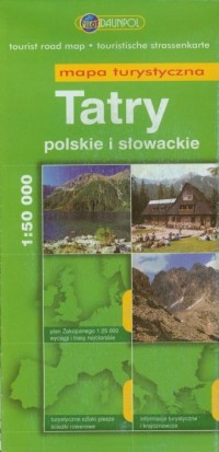 Tatry polskie i Słowackie. Mapa - okładka książki