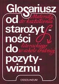 Glosariusz od starożytności do - okładka książki