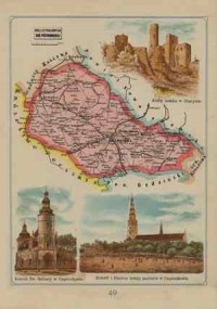 Powiat Częstochowski - mapa szczegółowa - zdjęcie reprintu, mapy