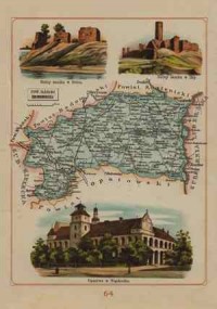 Powiat Iłżecki - mapa szczegółowa - zdjęcie reprintu, mapy