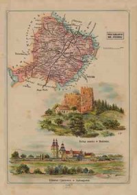 Powiat Jędrzejowski - mapa szczegółowa - zdjęcie reprintu, mapy