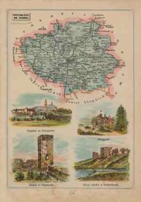 Powiat Kielecki - mapa szczegółowa - zdjęcie reprintu, mapy