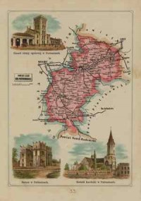 Powiat Łaski - mapa szczegółowa - zdjęcie reprintu, mapy