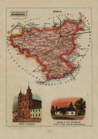 Powiat Łukowski - mapa szczegółowa - zdjęcie reprintu, mapy