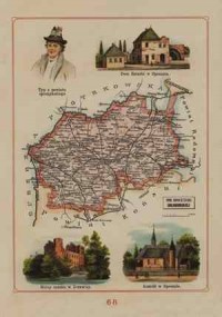 Powiat Opoczyński - mapa szczegółowa - zdjęcie reprintu, mapy