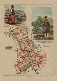 Powiat Ostrołęcki - mapa szczegółowa - zdjęcie reprintu, mapy