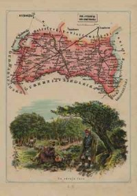 Powiat Ostrowski - mapa szczegółowa - zdjęcie reprintu, mapy