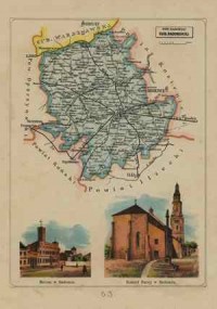 Powiat Radomski - mapa szczegółowa - zdjęcie reprintu, mapy