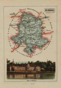 Powiat Radzyński - mapa szczegółowa - zdjęcie reprintu, mapy