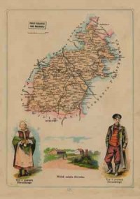 Powiat Sieradzki - mapa szczegółowa - zdjęcie reprintu, mapy