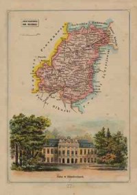 Powiat Włoszczowski - mapa szczegółowa - zdjęcie reprintu, mapy