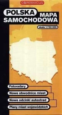 Polska. Mapa samochodowa (skala - okładka książki