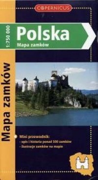 Polska. Mapa zamków (Skala 1:750 - okładka książki
