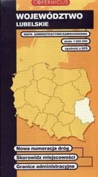 Województwo lubelskie. Mapa administracyjno-samochodowa - okładka książki