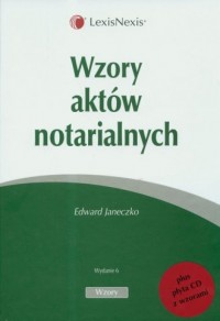 Wzory aktów notarialnych (+ CD) - okładka książki
