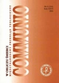 Communio nr 6(156)/2006. W obliczu - okładka książki