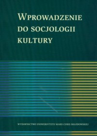 Wprowadzenie do socjologii kultury - okładka książki