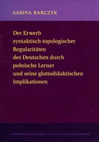 Der Erwerb syntaktisch-topologischer - okładka książki
