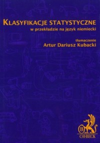 Klasyfikacje statystyczne w przekładzie - okładka książki