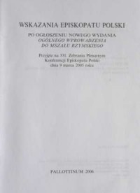 Wskazania Episkopatu Polski do - okładka książki
