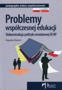 Problemy współczesnej edukacji - okładka książki