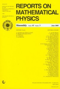 Reports on Mathematical Physics - okładka książki