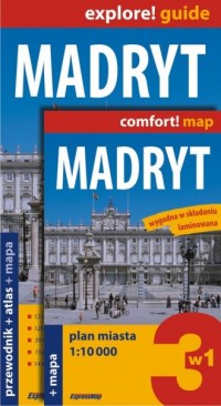 Madryt. Przewodnik+atlas+mapa - okładka książki