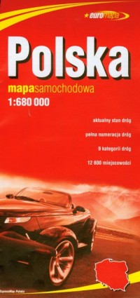 Polska (mapa samochodowa 1:680 - okładka książki