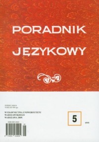 Poradnik językowy 5/2009 - okładka książki
