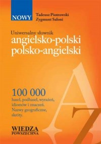 Uniwersalny słownik angielsko-polski, - okładka podręcznika