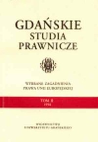 Gdańskie Studia Prawnicze. Tom - okładka książki