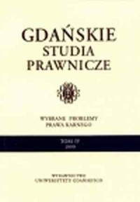 Gdańskie Studia Prawnicze. Tom - okładka książki