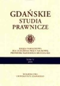 Gdańskie Studia Prawnicze. Tom - okładka książki