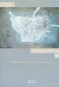 Subiektywność a świadomość - okładka książki