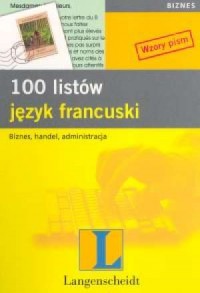 100 listów. Język francuski - okładka podręcznika