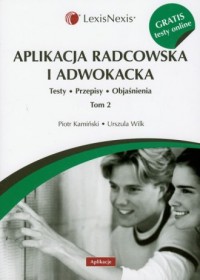 Aplikacja radcowska i adwokacka. - okładka książki