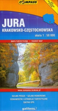 Jura Krakowsko-Częstochowska (mapa - okładka książki