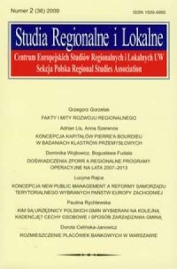 Studia Regionalne i Lokalne 2(36)2009 - okładka książki