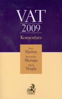 VAT 2009. Komentarz - okładka książki