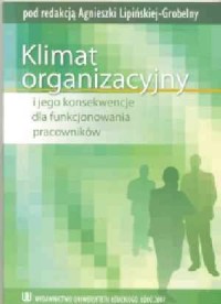 Klimat organizacyjny i jego konsekwencje - okładka książki