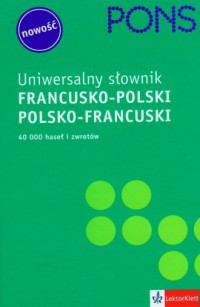 Uniwersalny słownik francusko-polski, - okładka podręcznika