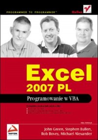 Excel 2007 PL. Programowanie w - okładka książki