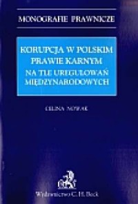 Korupcja w polskim prawie karnym - okładka książki