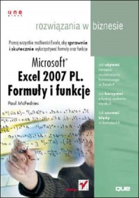 Microsoft Excel 2007 PL. Formuły - okładka książki