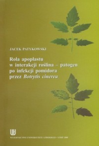 Rola apoplastu w interakcji roślina - okładka książki