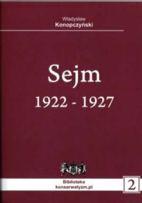 Sejm 1922-1927 - okładka książki